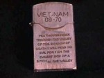 Vietnam war era engraved Zippo lighter