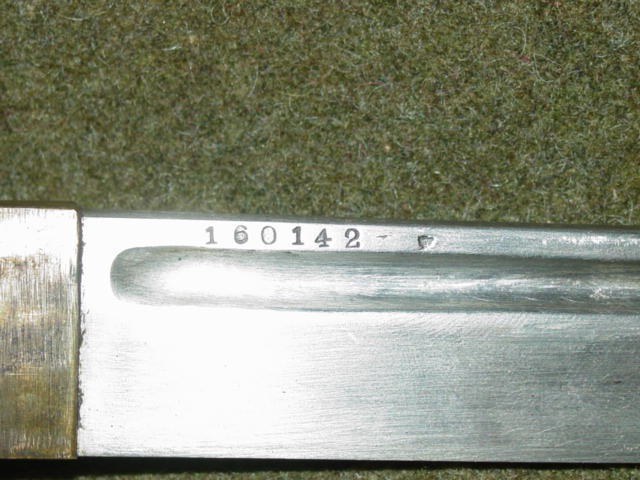 WWII NCO Katana sword blade serial number