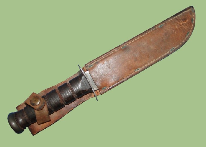 WWII USMC Ka-Bar Fighting Knife - This is a US Marine Corps Kabar knife. 