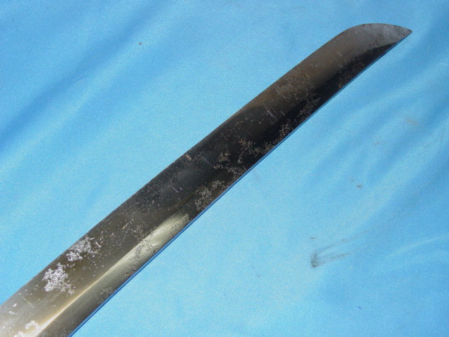 Militia Katana sword blade other side of tip