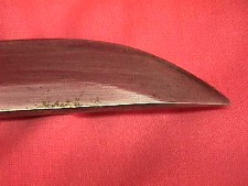 Samurai sword blade tip
